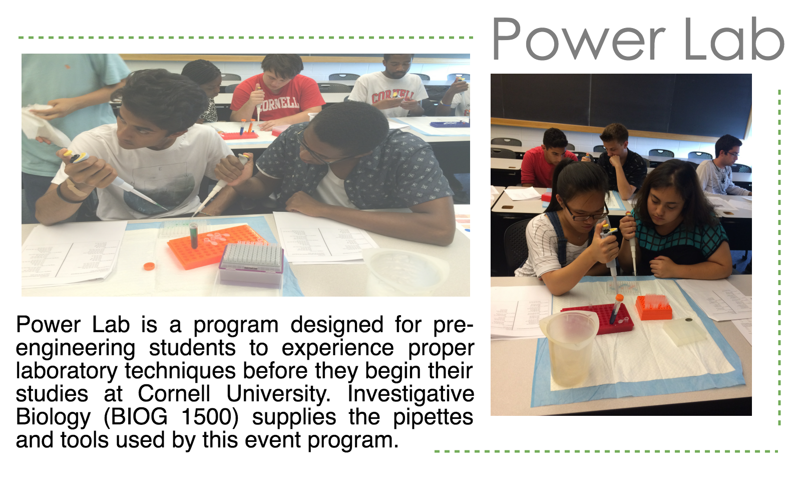 Power Lab for pre-engineering students